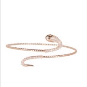 Rose Gold Snake Cuff Bracelet